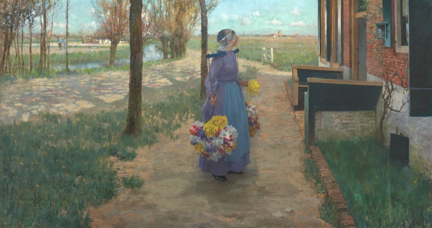 Flower Girl in Holland (1887) // George Hitchcock American, 1850–1913