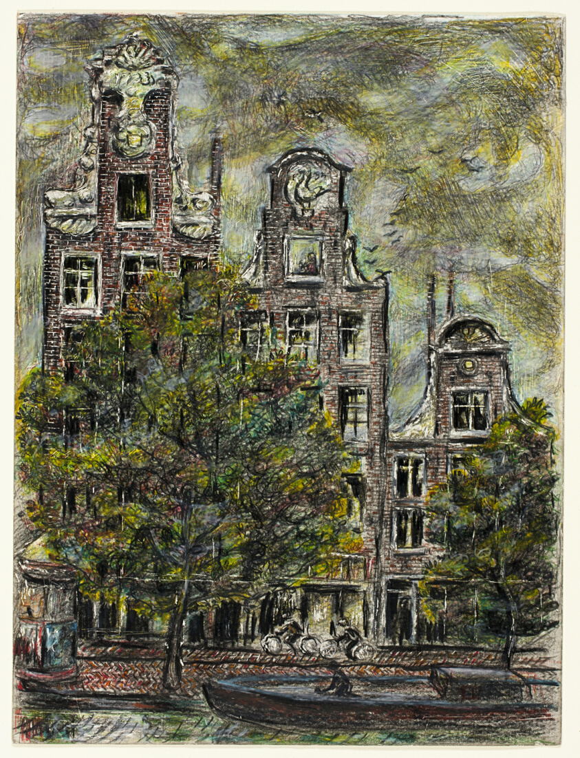 View from Hotel Window, Prinsenstraat Amsterdam, Holland (n.d.) // Ivan Albright American, 1897-1983