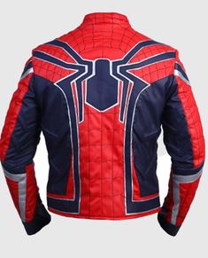 Avengers Infinity War Spider-Man Genuine Leather Jacket - (2XL) / Faux