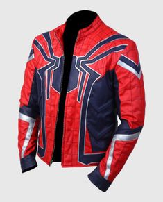 Avengers Infinity War Spider-Man Genuine Leather Jacket - (M) / Faux